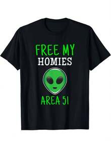Free My Homies Area 51 Funny Alien T-Shirt - 款式 - 查看 1