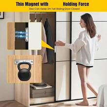 3/7件装磁性橱柜门锁，磁性粘胶式磁性厨房抽屉锁（银色） - Door Magnets - 7 Pack - 查看 4