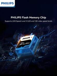 PHILIPS 飞利浦 64GB TF 卡是一款专为高清多媒体存储而设计的专用迷你 SD 卡，可提供稳定快速的数据传输，并广泛兼容录音设备、平板电脑和各种数码设备。 - 查看 5