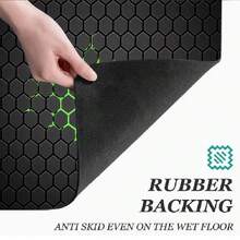 1 件绿色条纹印花吸水垫/沥水垫，适用于咖啡机、餐具 - 吸水性强的聚酯纤维桌面保护垫，带橡胶防滑垫，可用于厨房台面装饰、家庭酒吧和餐桌。 - 彩色 - 查看 10