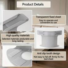 4/8pcs Bed Sheet Fasteners - Non-Slip Mattress Clips, Heavy Duty White - Durable PP Plastic Mattress Corner Straps, Bed Sheet Clips, Fits All Mattress Sizes, Anti-Wrinkle Bedding Fixation Tool, Minimalist Design - Mattress Corner Buckles - View 10