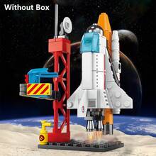 Space Shuttle Building Blocks Interstellar Exploration Set Detachable Spacecraft Model With Launch Station - 彩色 - 查看 1