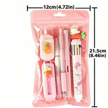 1 Set de 6 Piezas Juego de Papelería Portátil, Herramientas de Escritura Resistentes y Compactas, Ligeras para Estudiantes y Personal de Oficina, Excelentes Suministros Diarios y Regalos de Vacaciones - juego de papelería - Ver 3