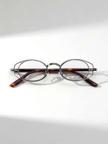 1 Pair Women's Cat Eye Metal Frame Personalized Street Style High Quality Fashion Glasses - Clear - View 5
