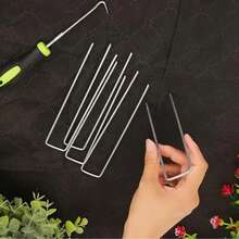 Heavy-Duty 4 Inch 12 Gauge Galvanized Garden Stakes - 20/50/100 Packs Metal Landscape Staples For Barrier, Irrigation Tubing, Lawn, And Landscape Fabric - Rust Resistant Garden Pegs Clamps - Multicolor - View 1