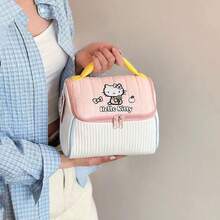 Túi đựng mỹ phẩm Hello Kitty hình ngôi nhà được cấp phép chính thức của Sanrio, dễ thương và mềm mại, dung tích lớn, thích hợp cho du lịch. - Xem 7