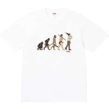 Supreme "Evolution" Graphic Tee | Satirical Human Progress Design | Iconic Streetwear Archival Piece | Premium Heavyweight Cotton | Essential Underground Culture Aesthetic - 白色 - 查看 1