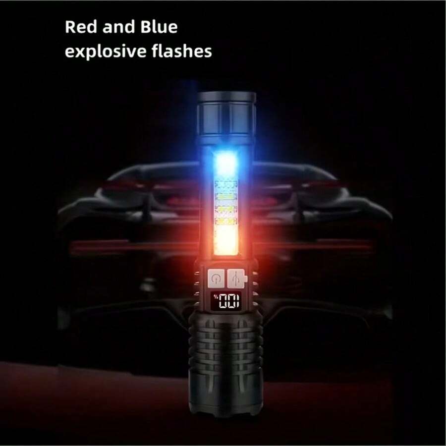 Bộ 2 đèn pin sạc công suất cao, độ sáng khoảng 990.000 lumen, đèn pin LED siêu cường độ cao. Có 5 chế độ chiếu sáng và khả năng chống nước IPX6, là công cụ chiếu sáng cầm tay lý tưởng cho cắm trại hoặc các tình huống khẩn cấp tại nhà. - STD002 - Xem 1