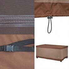 Duck Covers Ultimate - Cubierta Rectangular para Mesa de Patio 72 Pulgadas Resistente al Agua - Capuchino de moca - Ver 1