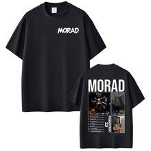 Rapper Morad MDLR ReinsertadoT-Shirt Men Women Fashion Hip Hop Vintage Oversized T-Shirts Casual Cot - 黑色 - 查看 1