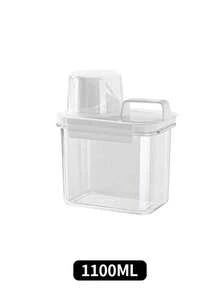 1pc/2pcs Transparent Airtight Laundry Detergent Storage Box With Measuring Cup, Moisture-Proof Storage Jar For Laundry Pods, Grains, Multipurpose Storage Bottle, Dispensing Bottle And Storage Jar Suitable For Kitchen And Bathroom Organization - Clear - View 14