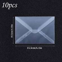 100 chiếc phong bì giấy da bán trong suốt, kích thước 4x6 inch, màu trắng trong suốt, cao cấp, thích hợp cho thiệp mời đám cưới, thiệp chúc mừng, bưu thiệp, thiệp cảm ơn, ảnh và làm album ảnh DIY. - trong suốt - Xem 14