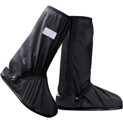 TOPONE Botas para Lluvia, Protector de Zapatos Impermeable para Hombre y Mujer, Cubrebotas con Tira Reflectante y Cremalleras, Calzado de Lluvia Nieve y Funda para Tenis, Rain Boots Reutilizable