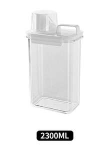 1pc/2pcs Transparent Airtight Laundry Detergent Storage Box With Measuring Cup, Moisture-Proof Storage Jar For Laundry Pods, Grains, Multipurpose Storage Bottle, Dispensing Bottle And Storage Jar Suitable For Kitchen And Bathroom Organization - Clear - View 15