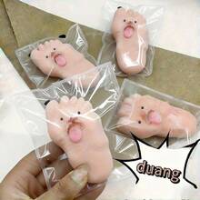 1pc Funny Tongue-Out Foot Squishy Toy, Soft Slow Rebound Stress Relief Squeeze Toy Extra Soft & Squishy - Multicolor - View 6