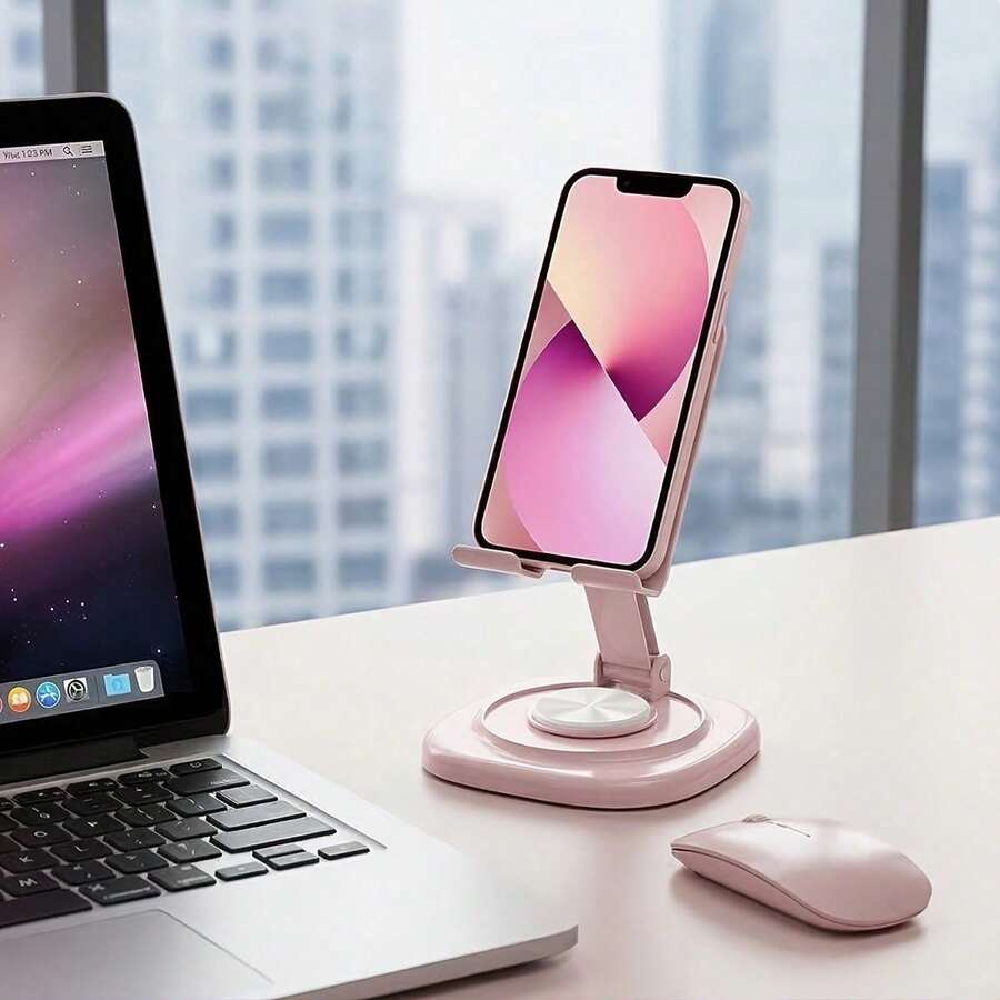 Alloy Rotatable 360° Rotatable Foldable Desktop Phone Stand Metal Base, Compatible With All Phones, Portable Travel Stand, Phone Accessories, Mother's Day Gift, Mom Birthday Gift