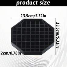 Black Octagon Coffee Drip Catcher Tray For Countertops - Durable Plastic With Honeycomb Grid - Ideal For Drink Dispensers, Coffee Stations, Home Bars, And Parties - 5.31 Inch - View 2
