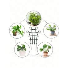 5/3/1 Piezas Enrejado de celosía apilable, herramienta de jardinería multifuncional para plantas trepadoras de balcón como hiedra y jazmín, rejilla de soporte para plantas, material de plástico | Apilable, trepador | Plantas en maceta | Pequeño | Fácil de usar - Multicolor - Ver 6