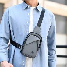 Túi đeo chéo ngực nam bằng vải Oxford nhẹ, nhiều ngăn, có dây đeo điều chỉnh được, túi xách hàng ngày tiện dụng cho công việc, đi làm, du lịch và các hoạt động thể thao ngoài trời. - Nhiều màu - Xem 10