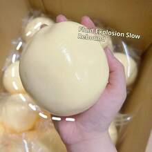 1pc New Extra Large Plush Soft Squishy Cheese Ball Stress Relief Toy, Perfect Gift For Birthday, Holiday, Christmas - Multicolor - View 6