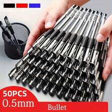 Bộ 50 bút bi màu trung tính (10 bút bi + 40 ruột bút), văn phòng phẩm học sinh, mực đen/xanh dương/đỏ, bút bi 0.5mm, bút dễ thương, đồ dùng học tập và văn phòng phẩm. - 10 bút + 40 ruột bút thay thế - Xem 3