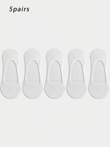2/5/10双装女士多色透气网眼隐形船袜，情侣/家庭亲子装，高弹力，抗菌防臭，柔软舒适，四季皆宜，针织透气面料，简约风格，居家、通勤、聚会、度假、节日礼物 - 彩色 - 查看 21