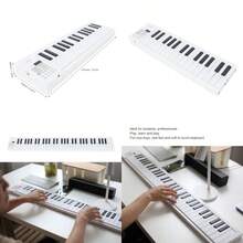 Piano Electrónico de 61 Teclas Plegable Teclado Portátil para Viaje Instrumento Musical Educativo con Función de Grabación - como en la imagen - Ver 1