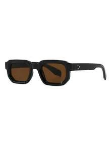 1 Pair Men's Black Square Solid Color PC Frame Fashion Glasses, Minimalist Stylish Casual Wear, Suitable For Travel, Vacation And Daily Wear - Black - View 2