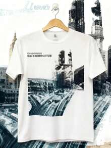 2025 Summer NEW! Radioheads Ok Computer Vintage Album 100% Cotton Printed T-Shirt Graphic Short Sleeve Shirt Unisex Men Summer - hình dạng - Xem 1