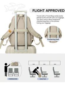 Myco Mochila de Nylon com Vários Compartimentos, Mochila Escolar Leve com Vários Bolsos, Bolsa de Viagem de Grande Capacidade, Mochila Diária Conveniente para Deslocamento, Mochila Multifuncional Adequada para Estudantes, Ensino Médio/Fundamental, Viagens de Negócios, Turismo, Deslocamento Diário, Esportes ao Ar Livre, Presente de Férias e Aniversário, Bolsas para Viagem, Bolsas de Viagem, Camping, Essencial de Férias - Multicolorido - Visão 3
