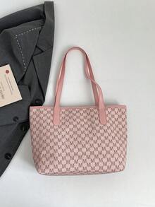New Arrival Fashionable Luxury Versatile Women Shoulder Tote Bag - Pink - View 5