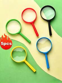 3X Magnifying Glass, Plastic Frame Design, 60mm Colorful Cartoon Kids Handheld Magnifier For Science Experiments, Plant Observation, Exploration - Children's Magnifying Glass - View 13