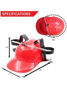 Cute 1pc Creative Drinking Helmet Hat For Party Drinking /Soda, Ideal For Outdoor & Funny Themed Parties - Red - View 6