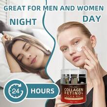 MELAO 胶原蛋白视黄醇面颈霜，日夜保湿霜，补水紧致霜，令肌肤更光滑透亮，50克/1.76盎司 - 50g - 查看 4