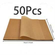 Papel encerado engrosado, adecuado para freír y hornear, papel absorbente de aceite para freidora de aire, hornear, asar a la parrilla y cocinar - marrón - Ver 14