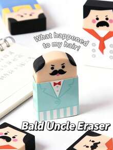 1 st. suddgummi i formatet skalligt papper, kreativt och intressant suddgummi, mjukt och hållbart för kontor, studier, teckning, brevpapper (slumpmässig stil) - Multifärgad - Visa 9