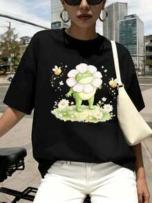 Women T-Shirts - Black - View 1