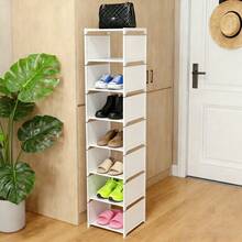 8/7 étages Étagère à chaussures verticale, Meuble à chaussures multi-couches anti-poussière, Fabriqué en tissu non tissé et plastique, Convient pour les petits espaces, dortoirs et entrées, Assemblage facile, Design compact et gain de place, Peut contenir plusieurs paires de chaussures - Multicolore - Voir 9