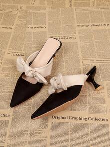 Giày sandal cao gót mũi nhọn, quai hậu, kiểu dáng đa năng, thích hợp cho công sở, tiệc tùng, đám cưới, hộp đêm. - Màu be - Xem 2