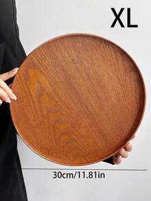 1 khay gỗ hình chữ nhật, khay cao cấp dùng để đựng cà phê/tráng miệng/trái cây/trà. - màu nâu - Xem 8