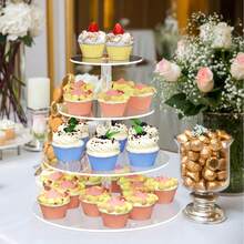 2-6 Tier Removable Acrylic Cake Stand, Dessert Display Rack For Wedding, Birthday Party, Cupcake Stand, Cake Tower, Pastry Holder, Suitable For Wedding, Birthday Party, Buffet, Afternoon Tea, Bakery, Home, Outdoor Camping - Clear - View 12