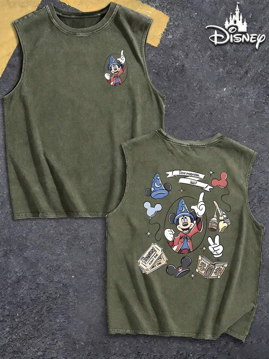 Disney Camisetas de tirantes para hombre - Verde militar - Ver 1