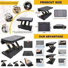 Reposapiés ajustable debajo del computadora taburete ergonómico de oficina con masaje reposapiés para computadora diseño antideslizante para el hogar y el trabajo mejora la postura PB-gris - Sin Rodillos Gris - Ver 1
