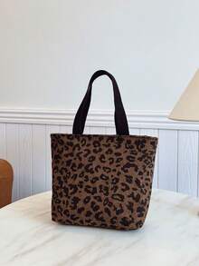 Fashionable Handbag Thickened Cute Leopard Print Bag Travel Bag - MultiWarna - View 5