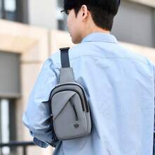 Túi đeo chéo ngực nam bằng vải Oxford nhẹ, nhiều ngăn, có dây đeo điều chỉnh được, túi xách hàng ngày tiện dụng cho công việc, đi làm, du lịch và các hoạt động thể thao ngoài trời. - Nhiều màu - Xem 9