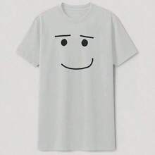 Anime Robot Robloxs Face-Shirts Women Fun Tees Crew Neck Short Sleeve Shirts Women Clothing Harajuku Shirts Tee Summer Tops Tee Shirts Western Men Clothes Camisas Para Hombre Graphic Tees Women Clothes Summer Tops Summer Clothes Graphic Tees - 白色1 - 查看 3