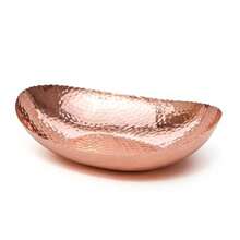 Monarch Abode - tazón decorativo martillado a mano para decoración del hogar cobre de 12.75 pulgadas tazón para llave para mesa de entrada atrapar todo cuenca de frutas decorativa - Chapado en cobre. - Ver 3