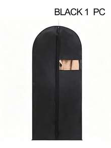 1pc/5pcs Black Transparent 3D Frosted Dust Cover, Suitable For Wardrobe, Protects Coats, Dresses, Suits, Jackets, Maintains Privacy, Dust-Proof Storage - Black - View 10