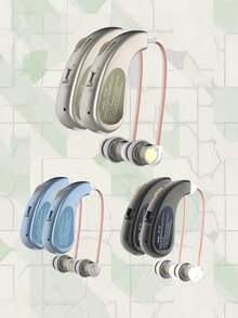 ersowha Rechargeable Amplifier Speaker Headphones With Volume Control, Sound Amplification, Comfortable Fitting Cable Design, Durable ABS Plastic, Hearing Aid Ear Hook Style, Hearing Assistance Amplifier And Rear Charging. - Multicolor - View 2
