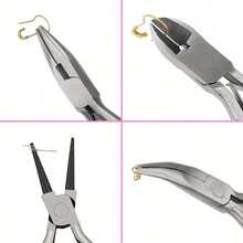 KLONKEE Bộ 6 kìm làm trang sức màu hồng - Dụng cụ làm trang sức chuyên nghiệp, bao gồm kìm mũi cong, kìm mũi tròn, kìm mũi nhọn, kìm mũi cong và kìm cắt chéo - Thiết kế hàm răng cưa, thích hợp cho các sản phẩm thủ công - Bao gồm dụng cụ mở nhẫn và nhíp. - Bộ kìm làm đồ trang sức - Xem 4